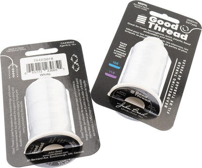 John Bead Good Thread 500m Spool-White