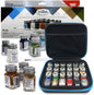 Testors Model Paint Enamel 10pc Paint Set, Pixiss Model Paint Storage Case for Testors Paints (Holds 30 Bottles) (Military Colors)