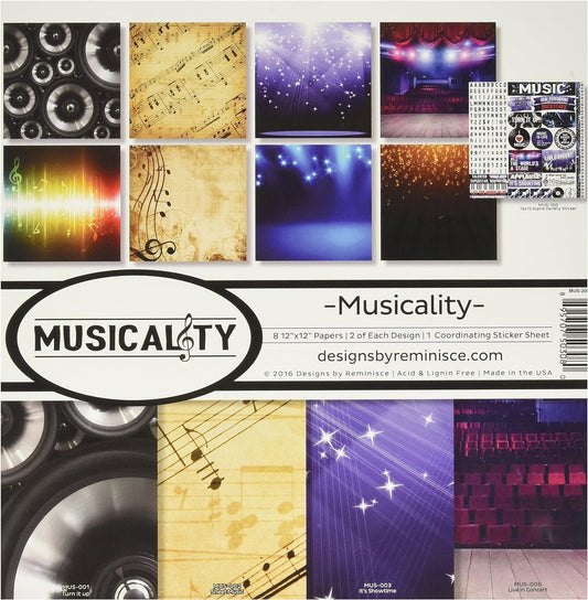 Reminisce Musicality Collection Kit, Multicolor, 12" by 12", (MUS-200)