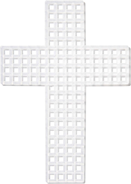 Cousin DIY #7 Size Plastic Stitching Canvas, Cross, 10/Pkg