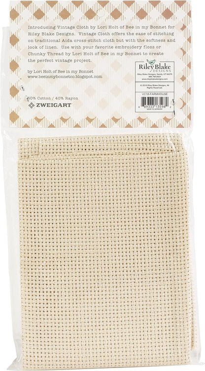 Riley Blake Designs Vintage Cloth 10CT, 17"X17" Farmhouse