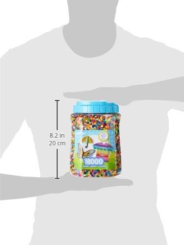 Perler Beads Bulk Assorted Multicolor Fuse Beads for Kids Crafts, Small, 18000 pcs