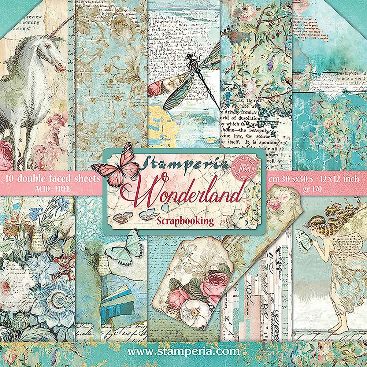 Stamperia Intl Scrapbooking Paper, Multi 10 Pack