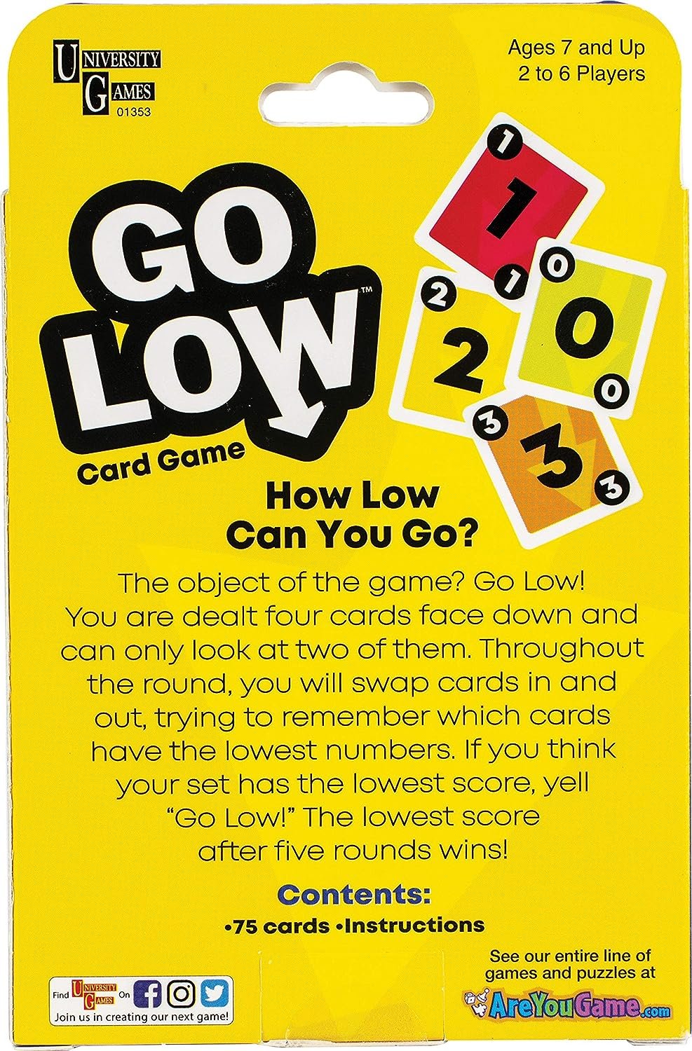 University Games Go Low Card Game Small