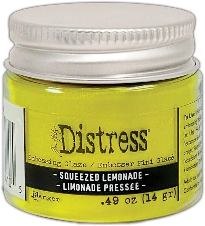 Bundle - 12 Distress Embossing Glaze - Tim Holtz -Coral Sapphire Lagoon Lawn Peacock Lemonade Mahogany Sage Olive Pumice Preserves Marmalade - Ranger Ink 2023 Release
