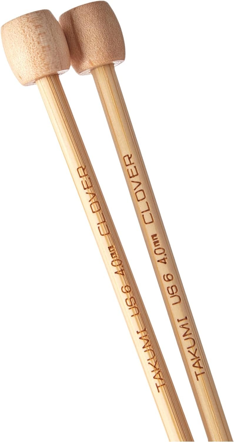 Clover Takumi Single Point Knitting Needle, Size 6 (4.0mm)