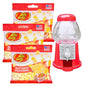 Jelly Belly Buttered Popcorn Jelly Beans (3pack 1.9oz) Mini Gumball Machine for Jelly Belly Dispenser(5"x3.5"x3.5") - Mini Candy Machine for Desk or Countertop