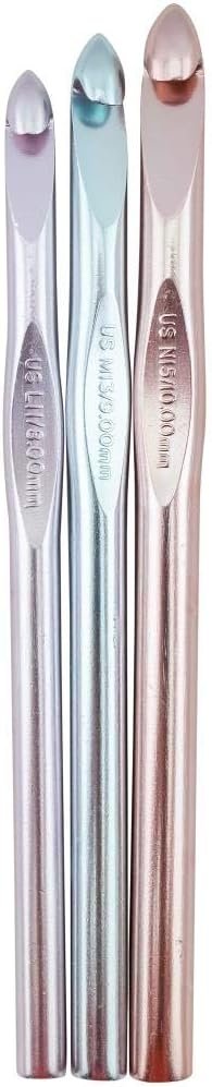 Silvalume CROCHET HOOK SET L-M-N 1EA, Sizes L11 To N15