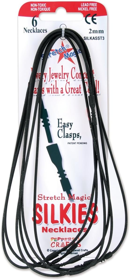 Stretch Magic Silkies Necklace Cords 2mm, 6/Pkg