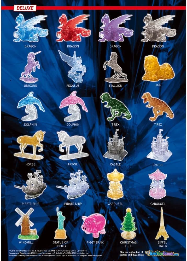 BePuzzled | Owl Original 3D Crystal Puzzle, Ages 12 and Up, Clear