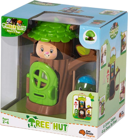 Fat Brain Toys Timber Tots Tree Hut - Classic Imaginative Play for Ages 2+