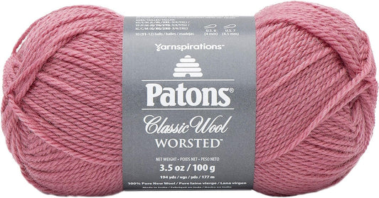 Patons Classic Wool Yarn, Rose