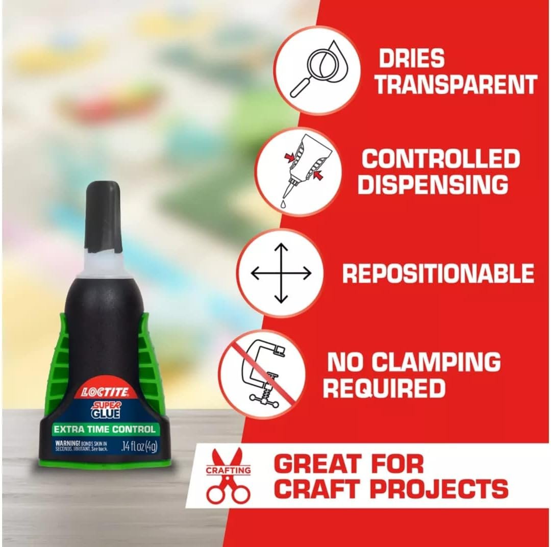Loctite Extra Time Control Super Glue 4-Gram (1503241)