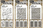 Tim Holtz - Nine Mini Stencils - Roses, Ornate, Floral, Leafy, Feather, Splash, Diamonds, Woven, and Grid Dot - aka Sets 25, 26 & 27