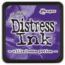 Mini Distress Ink Pads- Bundle of 8 Tim Holtz Saltwater Taffy, Speckled Egg, Crackling Campfire, Rustic Wilderness, Kitsch Flamingo, Salvaged Patina, Prize Ribbon, Villainous Potion Tim Holtz Ranger