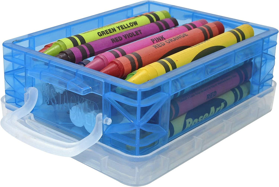 Super Stacker Crayon Box, 3.5 x 4.75 x 1.5 Inches, Color May Vary, 1 Box (61612)