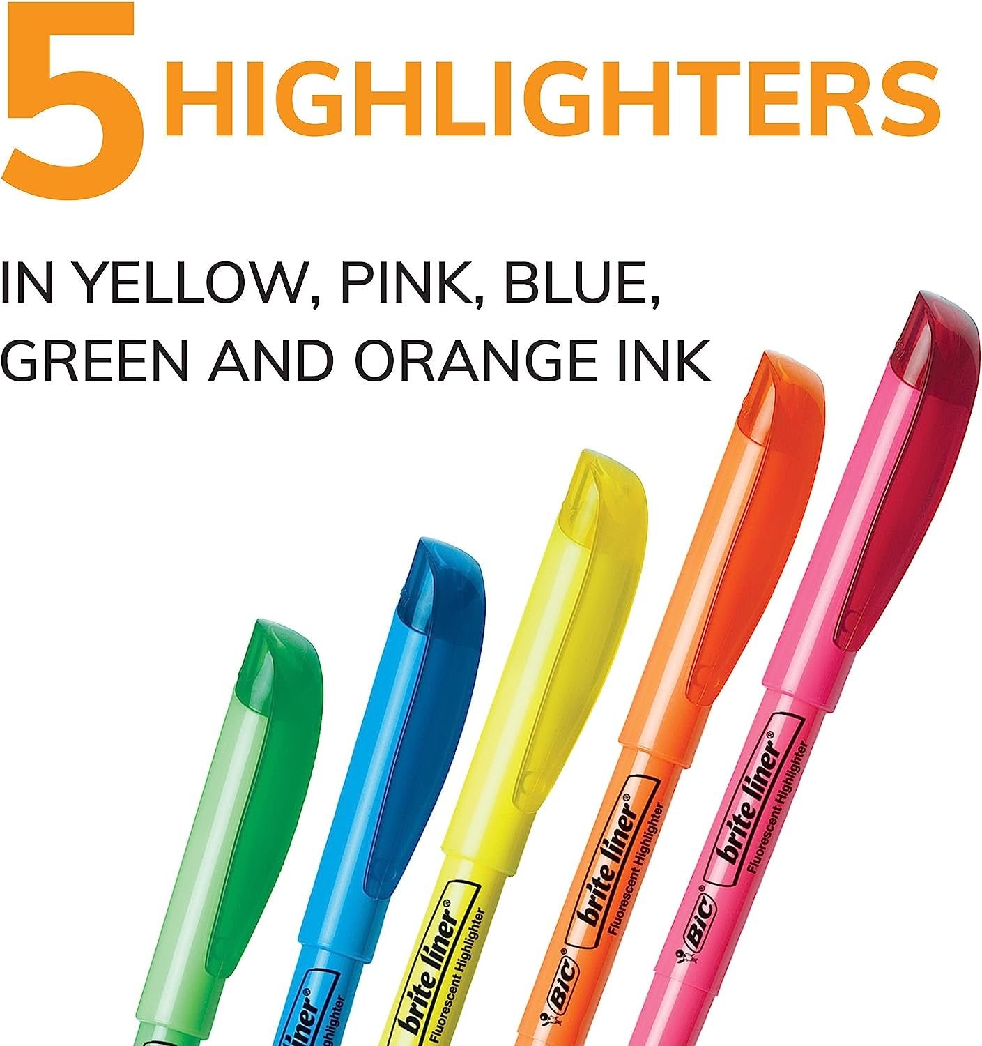 BIC Brite Liner Highlighters Ideal Highlighter Set for Organizing