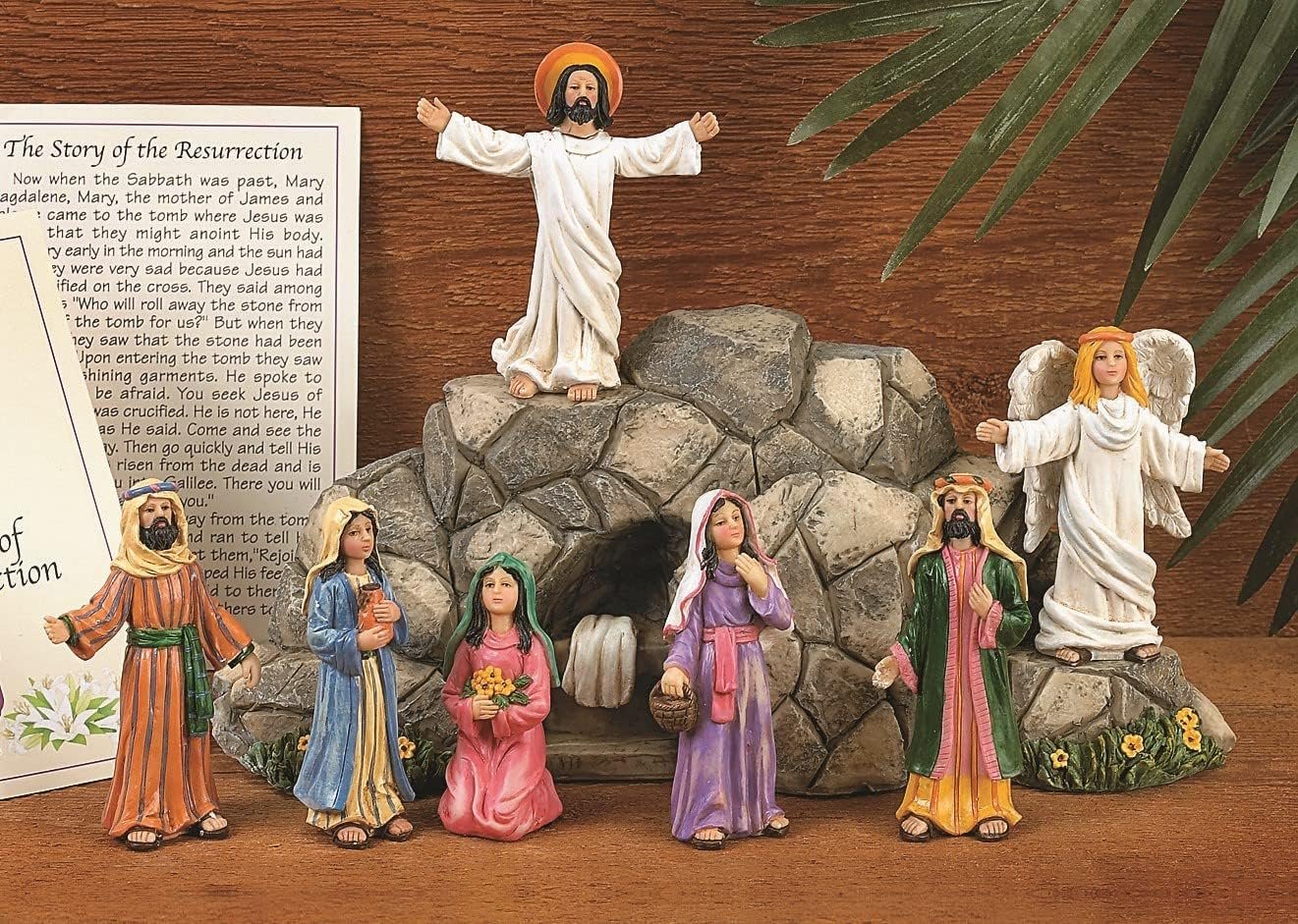 Fun Express Jesus Resurrection Set for Easter (8 Hand Painted Pieces) Home Decor and Christian Figurines