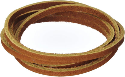 Realeather Crafts ROC040260 Chieftain 1.25" x Leather Latigo Lace, 125" by 4 yd Carded, Brown