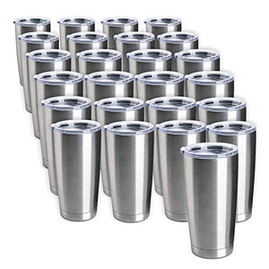 PIXISS 20oz. Stainless Steel Tumblers - 25 Pack