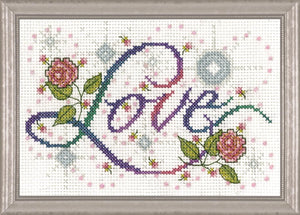 Design Works Crafts Inc. Love, 5'' X 7' Counted Cross Stitch Kit, Multicolor