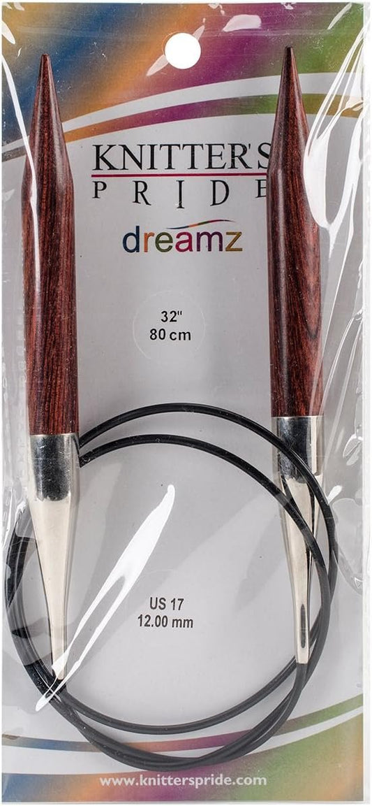 Knitter's Pride-Dreamz Fixed Circular Needles 32", Size 17/12mm