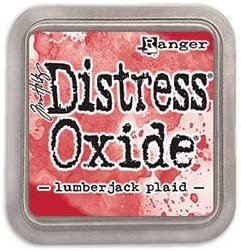 Bundle- Ranger Ink - Tim Holtz - Lumberjack Plaid - Distress Oxide Ink Pad & Distress Ink Pad Set - October 2022