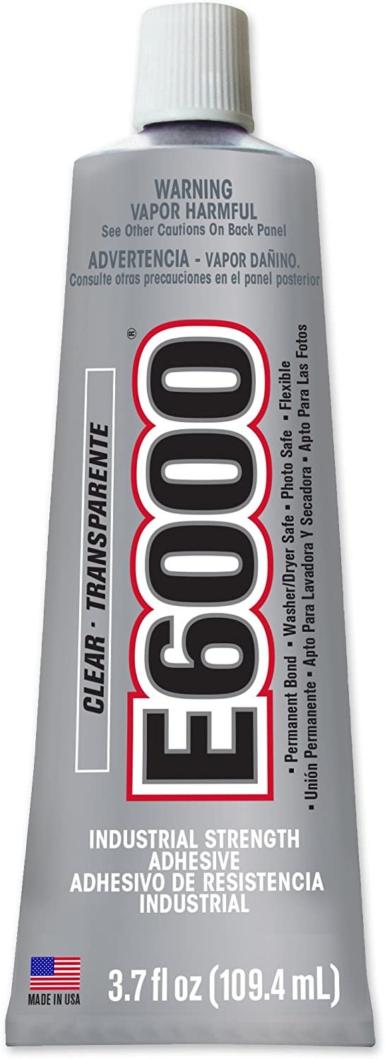 Bundle - E6000 3.7 Ounce (109.4mL) Tube Industrial Strength Adhesive for Crafting, 4 Snip Tip Applicator Tips and Pixiss Art Dotting Stylus Pens 5 pcs Set