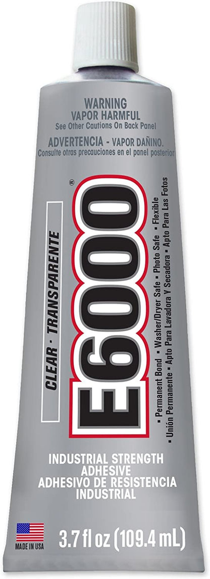 Bundle - E6000 3.7 Ounce (109.4mL) Tube Industrial Strength Adhesive for Crafting, 4 Snip Tip Applicator Tips and Pixiss Art Dotting Stylus Pens 5 pcs Set
