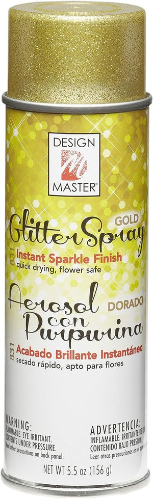 Design Master No.831 Glitter Gold Spray, 5.5 ounces