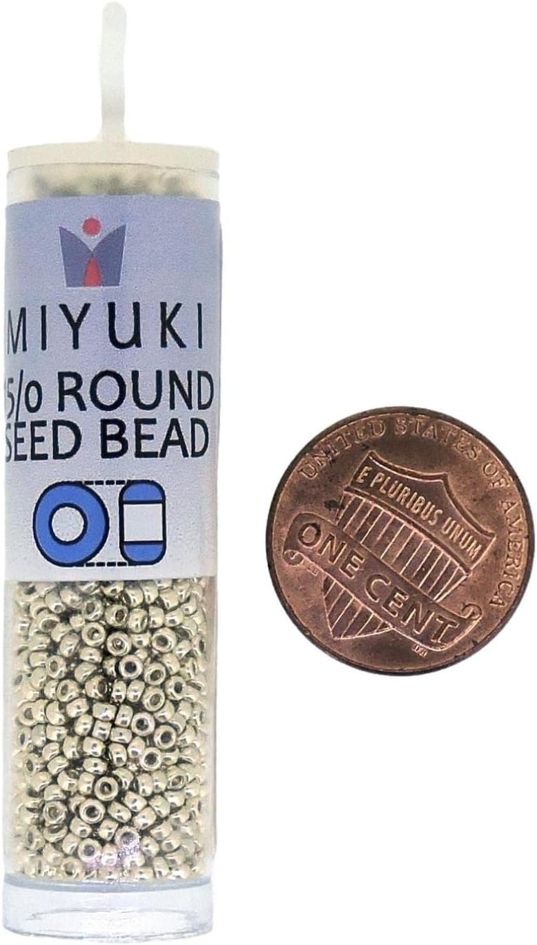 Round Rocaille's Seed Beads Size 15/0 8.2g Duracoat Galvanized Silver 15-4201