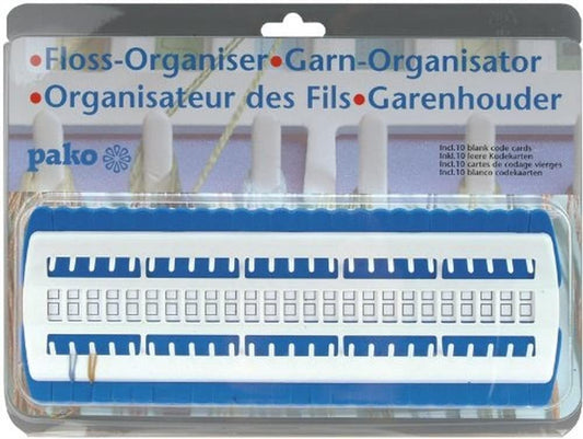 Pako 4"X11" | Plastic-White & Blue | Pack of 1 Floss Organizer