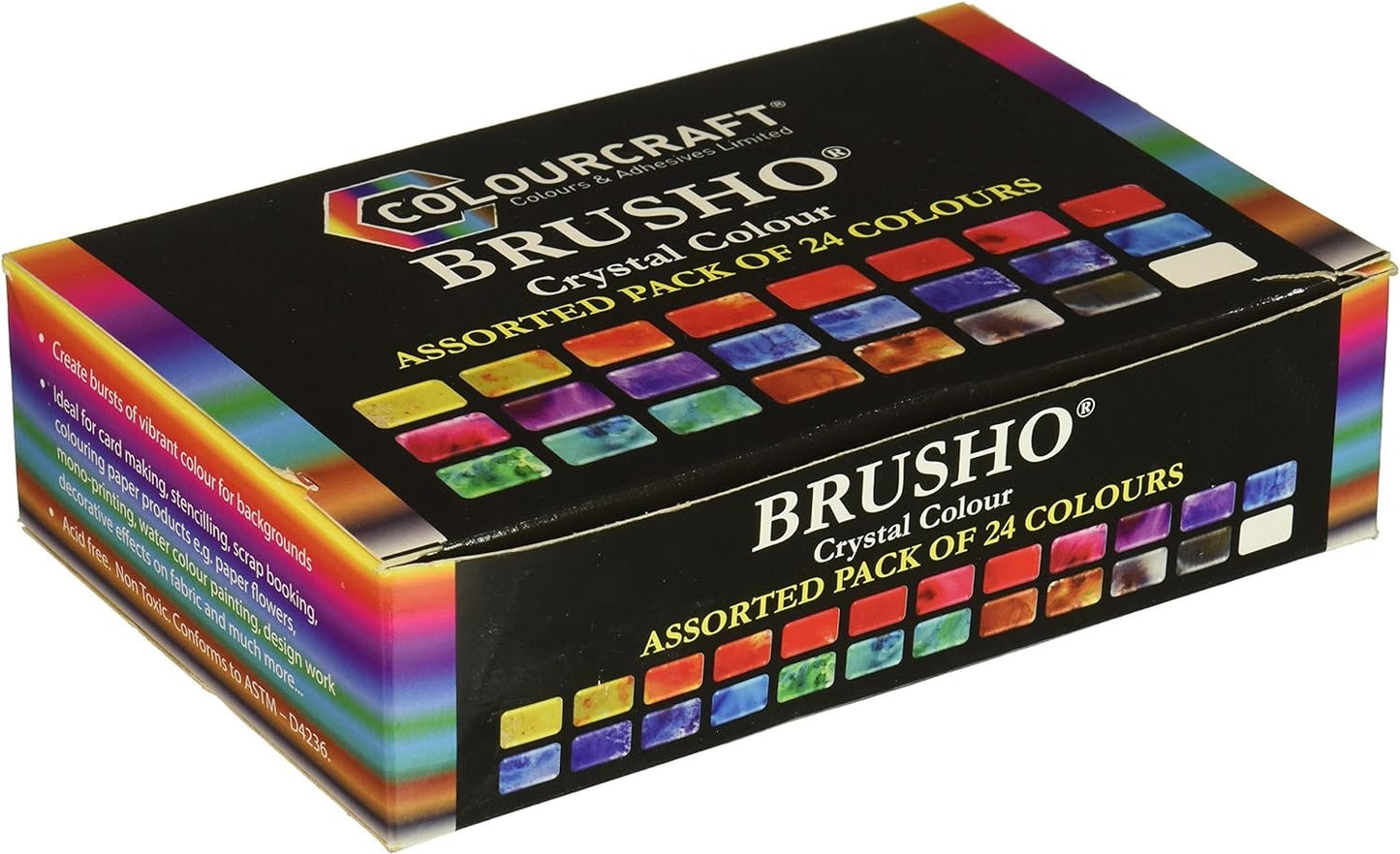 Brusho by Colourcraft Brusho Crystal Set 24 Color Colour (BRU85001)