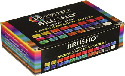 Brusho by Colourcraft Brusho Crystal Set 24 Color Colour (BRU85001)