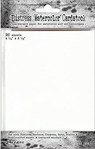 Tim Holtz Ranger Ink Distress Watercolor Cardstock 60 Sheets 4.25 x 5.5 inches
