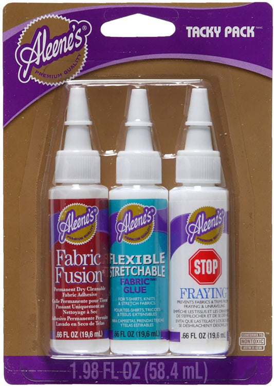 Aleene's 'Try Me' Size 3-Pack Fabric Tacky Pack