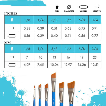 Princeton Art & Brush Princeton Select Artiste, Series 3750, Paint Brush for Acrylic, Watercolor and Oil, Angle Shader, 1/2 Inch