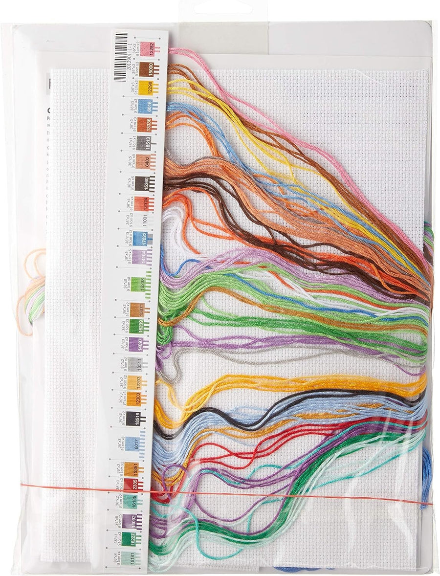 Dimensions Counted Cross Stitch Kit Baby Express Birth Record Personalized Baby Gift, 14 Count White Aida, 12" x 9"