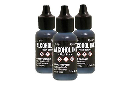 Tim Holtz - Alcohol Ink Pitch Black - 3 Pack Bundle