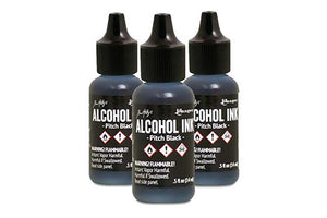 Tim Holtz - Alcohol Ink Pitch Black - 3 Pack Bundle