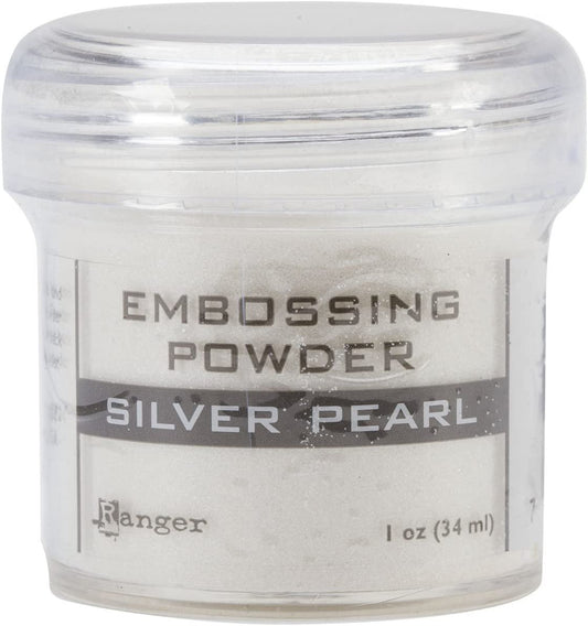 Embossing Powder, Silver Pearl (1-Ounce Jar)