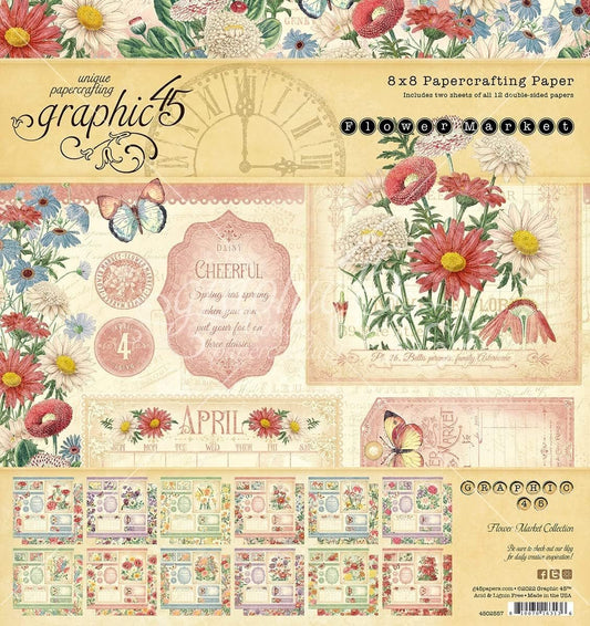 Flower Market 8x8 Collection Pack - Graphic 45