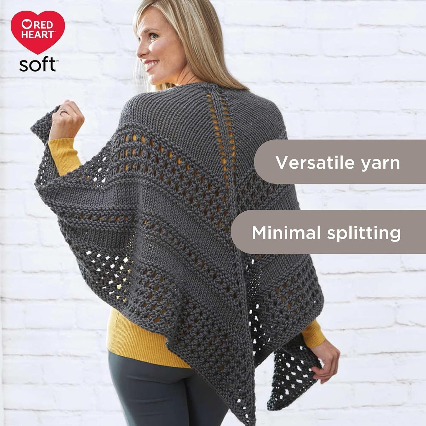 Red Heart Soft Off White Yarn - 3 Pack of 141g/5oz - Acrylic - 4 Medium (Worsted) - 256 Yards - Knitting/Crochet