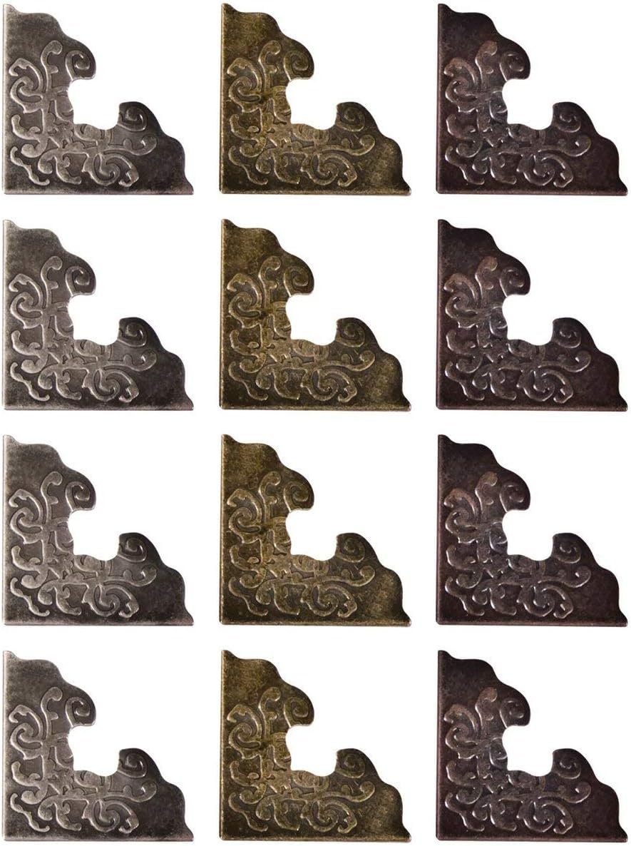 Tim Holtz Metal Corners, 12 per pack, 1 Inch, Antique Finishes, TH92789