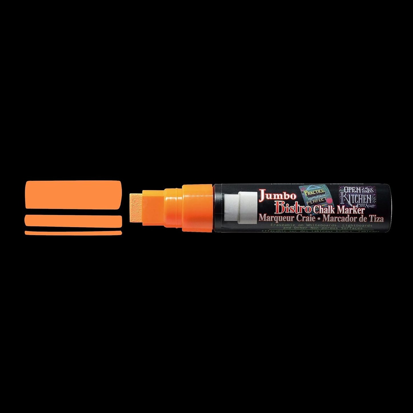 Uchida Of America 481-C-F7 Jumbo Bistro Chalk Markers, Fluorescent Orange