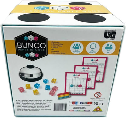 University Games | Bunco Party in a Box Game, for Ladies Night with The Girls, Complete with Fuzzy Die! for 2 to 12 Players Ages 8 and Up