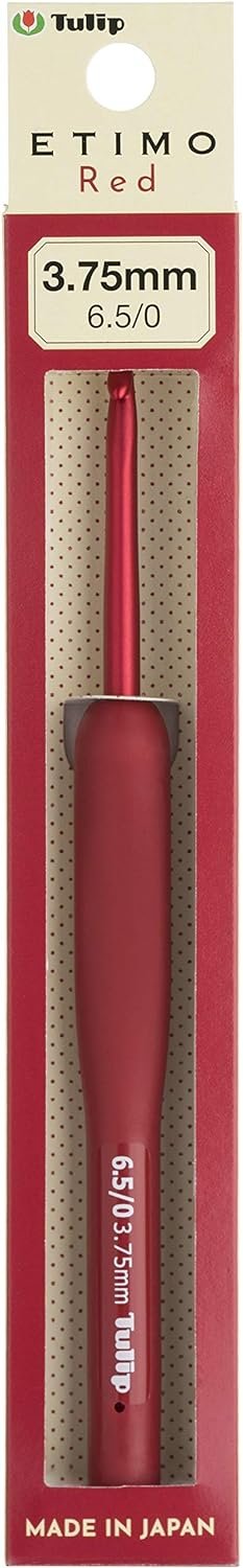 Tulip Etimo Red Crochet Hook W/Cushion Grip-3.75mm