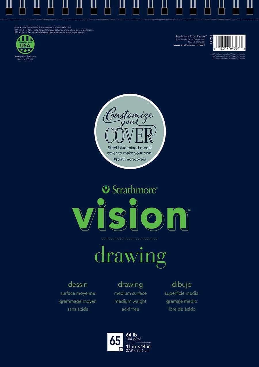 Strathmore Vision Vellum Mixed Media Pad 5.5"X8.5"-98lb, 70 Sheets -62662550