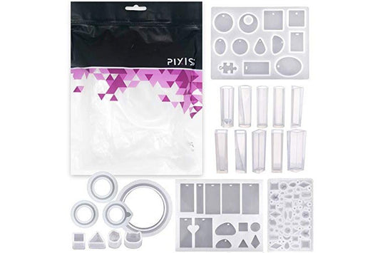 Pixiss Resin Molds for Jewelry Earring Making Kit Earring Epoxy Molds for Resin Jewelry, Pendants, Resin Crafts, DIY Earring