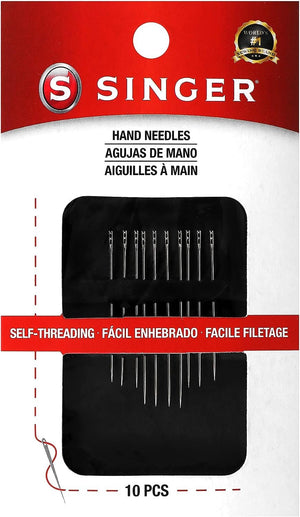 SINGER 00280 Self-Threading (Calyxeye) Hand Sewing Needles, Assorted Sizes, 10-Count